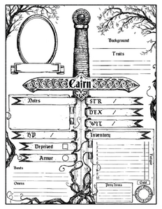 Character Sheets for Cairn Second Edition (10 pack)